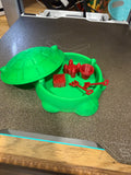 Mini turtle sandbox with beach toys